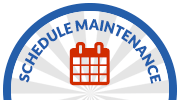 footer schedule maintenance button