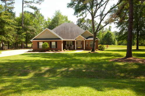 A San Antonio home surrounded by oak trees
