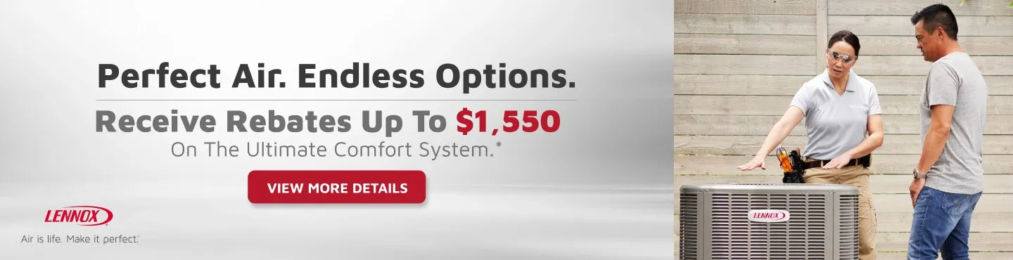 Rosenberg HVAC provides rebates of up to $1550 for systems